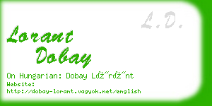 lorant dobay business card